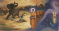 Buda sometiendo al feroz elefante borracho Budismo nalagiri